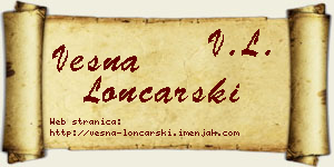 Vesna Lončarski vizit kartica